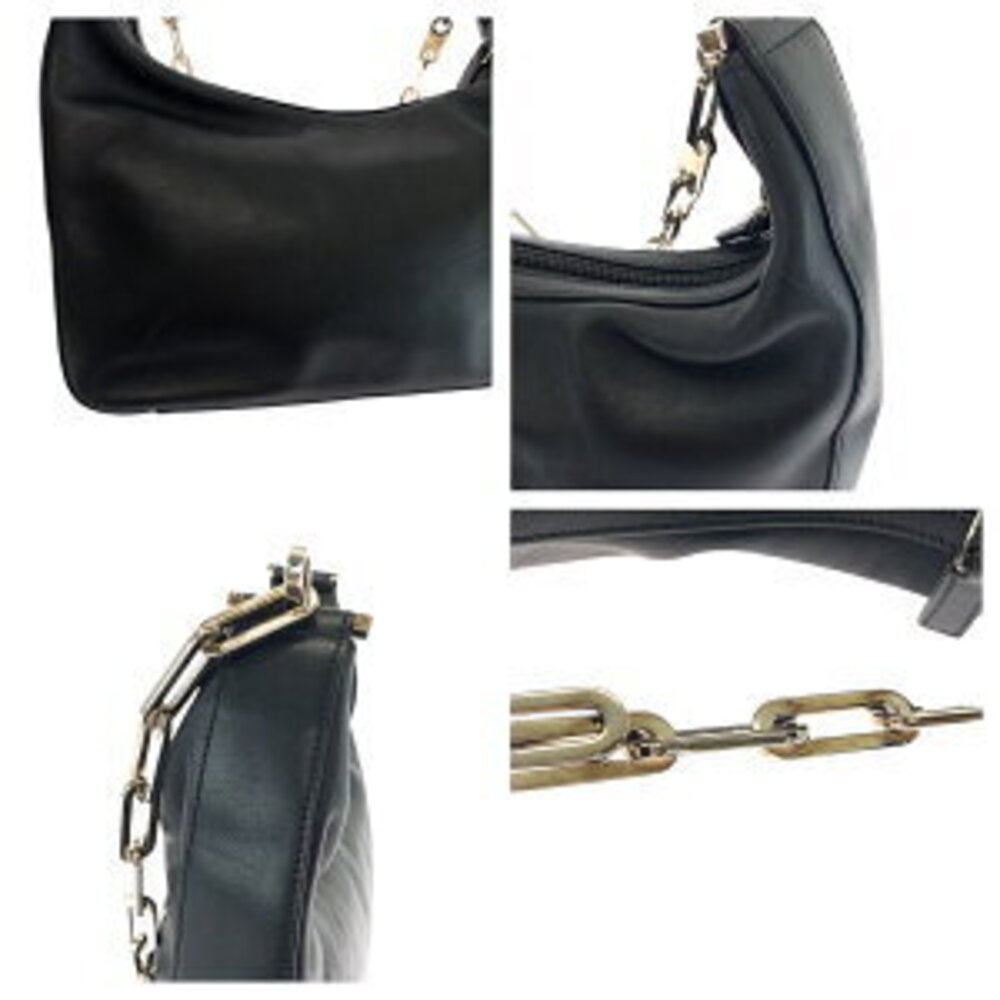 Gucci leather chain bag strap shoulder Hobo black - Picture 6 of 10
